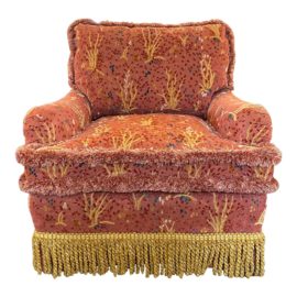 Custom Clarence House Fabric Arm Chair