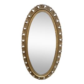 Early 20th Century Gilt Carved Oval Mirror