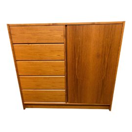 Late 20th Century Danish Teak Tallboy Dresser