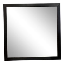 Dark Frame Square Wooden Mirror