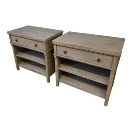 Pottery Barn Toulouse Gray Nightstands - a Pair. Original Price: $1,198