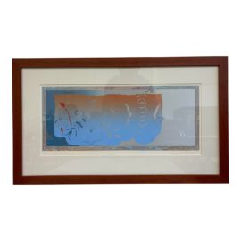 1970's Katie Wolf Custom Framed Limited Edition Screen Print