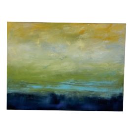 Chilas Contemporary Abstract Painting Yellow + Green + Blue
