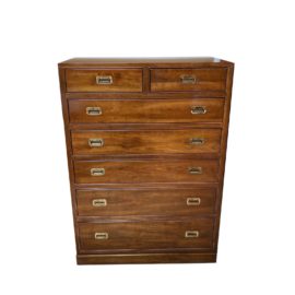 Late 20th Century Ethan Allen Campaign Style Dresser