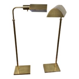 Restoration Hardware Classic Brass Adjustable Floor Lamp - a Pair. Original Price: $798
