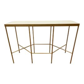 Worlds Away Meriden Shagreen Top Console Table. Original Price: $1,587