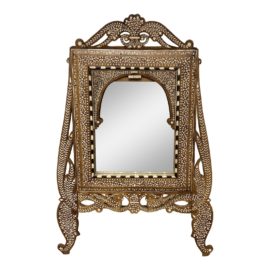 Late 20th Century Moroccan Pearl Inlay Closing Wall Mirror