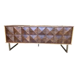 Two Tone Wood Diamond Rouvin Media Cabinet