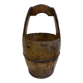 Early 20th Century Chinese Wooden Water Bucket