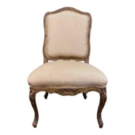 Early 20th Century Gilded + Clarence House Fabric Bergere Chair