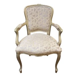 Lavender + Silver Bergere Armchair