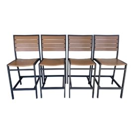 Polywood Euro Outdoor Counter Stools, Set of Four. Original Price: $1,599