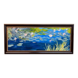 "Lily Pad" Original Oil Painting Custom Framed