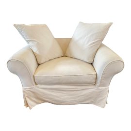 Crate & Barrel Mitchell Gold Slipcovered Oversize Chair