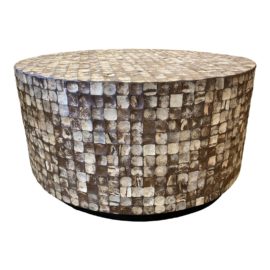 Benchcrest Sherlyn Drum Coconut Shell Coffee Table