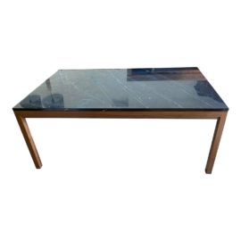 Crate & Barrel Parsons Marble Top + Wood Table. Original Price: $1,600