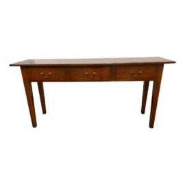 Early 20th Century Three Drawer Console Table