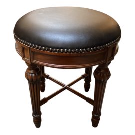 Maitland-Smith Petite Leather Ottoman
