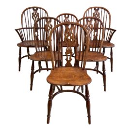 Early 20th Century "Prince of Whales" Windsor Chairs - Set of Six