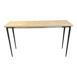 Custom Design Bronze + Salvaged Wood Console