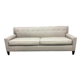 Mitchell Gold + Bob Williams Dexter Gray Tufted Back Sofa. Original Price: $3,420
