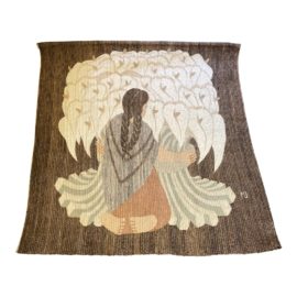 Handwoven Wall Hanging of Diego Rivera's "The Flower Vender"