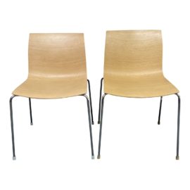 Gordon International Kanvas Bentwood Chairs, a Pair