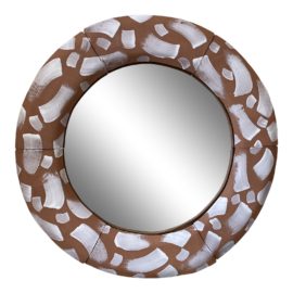 Terracotta Round Mirror
