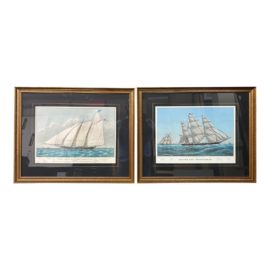 Vintage Clipper Ship Frame Prints- a Pair