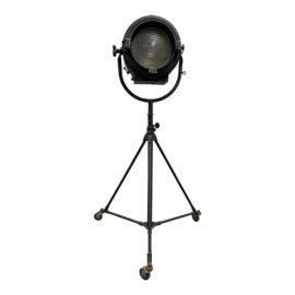 Early 20th Century Otto K. Olesen Company Industrial Metal Spotlight Floor Lamp