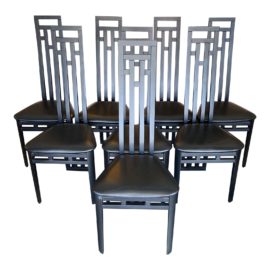Set of Eight Dining Room Chairs by A. Sibau