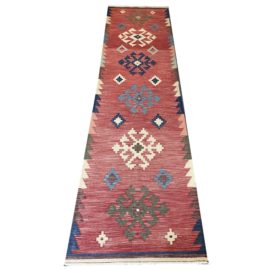 Hand Knotted Natural Dye Runner - 2′7.5″ × 9′9″