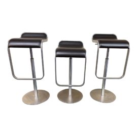 La Palma Lem Piston Barstools, Made in Italy, Set of Three. Original Price: $2,985