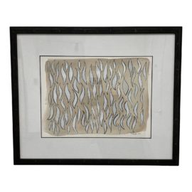 R. Atwood Custom Framed Original Watercolor + Signed