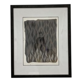 R. Atwood Custom Framed Original Watercolor + Signed