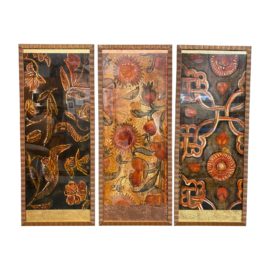 Mid 20th Century Collage Mixed Media Triptych + Signed