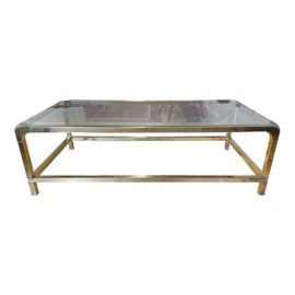 Mastercraft Brass + Glass Coffee Table