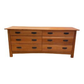 Wood Castle Reflections Cherry Six Drawer Dresser. Original Price: $2,000