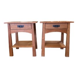 Wood Castle Reflections Cherry Nightstands - a Pair. Original Price: $1,200
