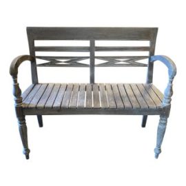 Wood Slat Garden Bench