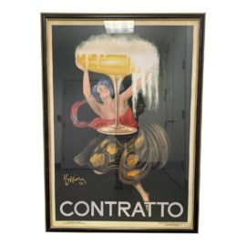 Contratto Italian Poster Canvas Print Framed