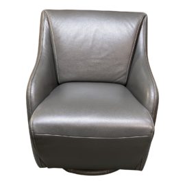 W. Schillig Nikki Leather Swivel Arm Chair. Original Price: $1,100