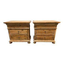 Restoration Hardware St. James Closed Nightstands - a Pair. Original Price: $2,590
