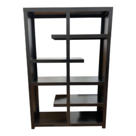 Living Spaces Black Finish Geometric Bookshelf. Original Price: $695