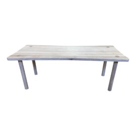 John Skidgel Handcrafted Mid-Century Solid White Oak Coffee Table / Bench