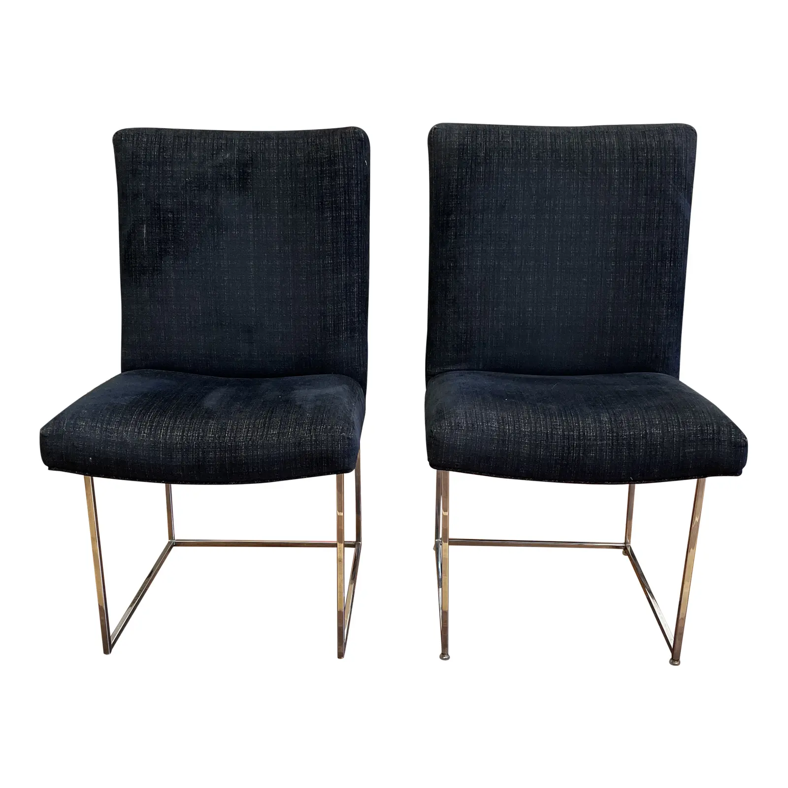 Mid 20th Century Milo Baughman Side Chairs- a Pair