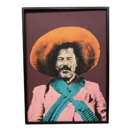 Enrique Bascón Pancho Villa Giclée on Canvas Custom Framed