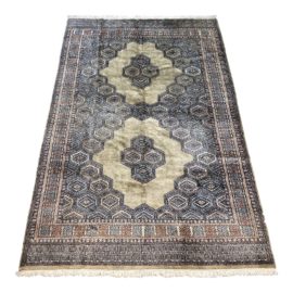 Yomud Turkoma Tribal Silk Area Rug - 5′11″ × 9′10″