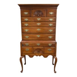 Early 20th Century Queen Anne Cherry 11-Drawer Highboy
