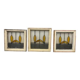 Stained Glass Panels - Set of Three